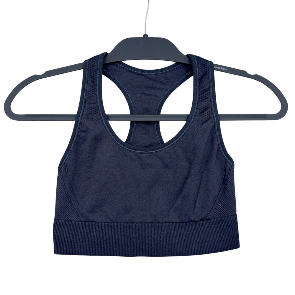 All in Motion Sports Bra Women L Nylon Spandex Black